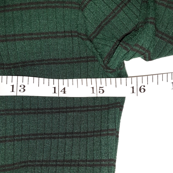 Forever 21 Long Sleeve Ribbed Striped Crop Top Large - Picture 5 of 7